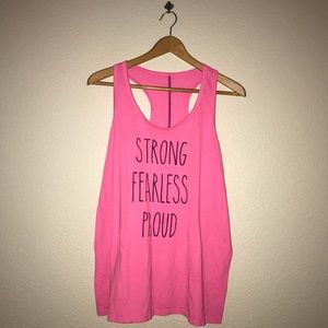 Strong Fearless Proud Workout Tank Racerback